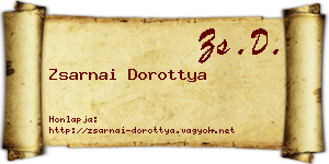 Zsarnai Dorottya névjegykártya